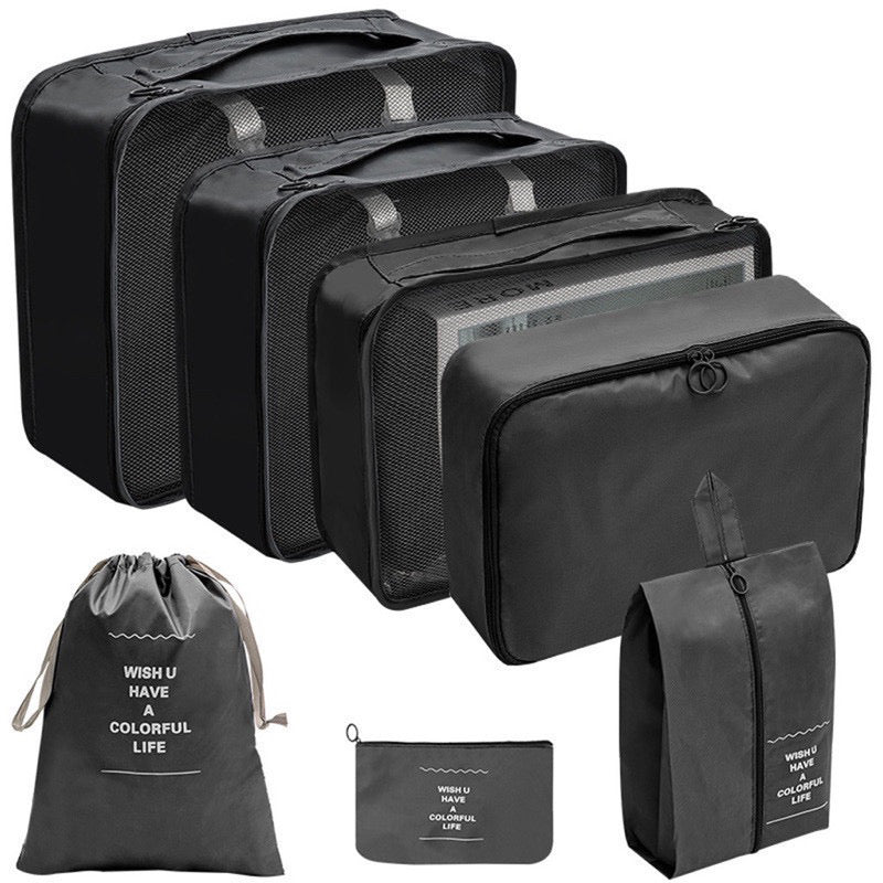 Kit 7 Bolsas Organizadoras Para Viagem